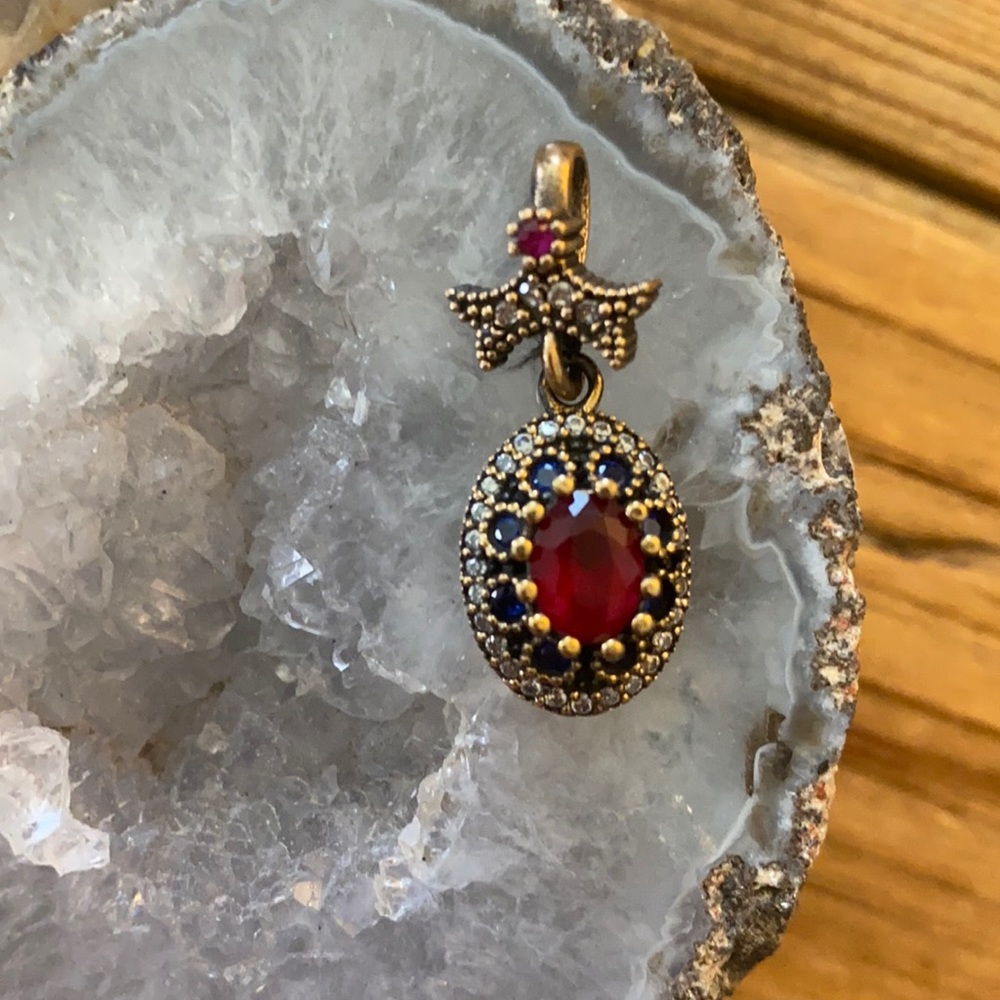 Ruby & sapphire pendant